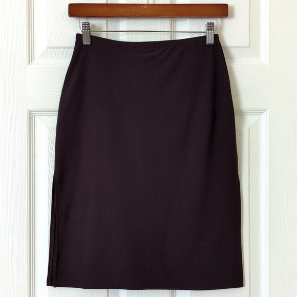 Evolution Not Revolution 90's Vintage High Waisted Side Slit Knee Length Skirt S - Picture 8 of 10